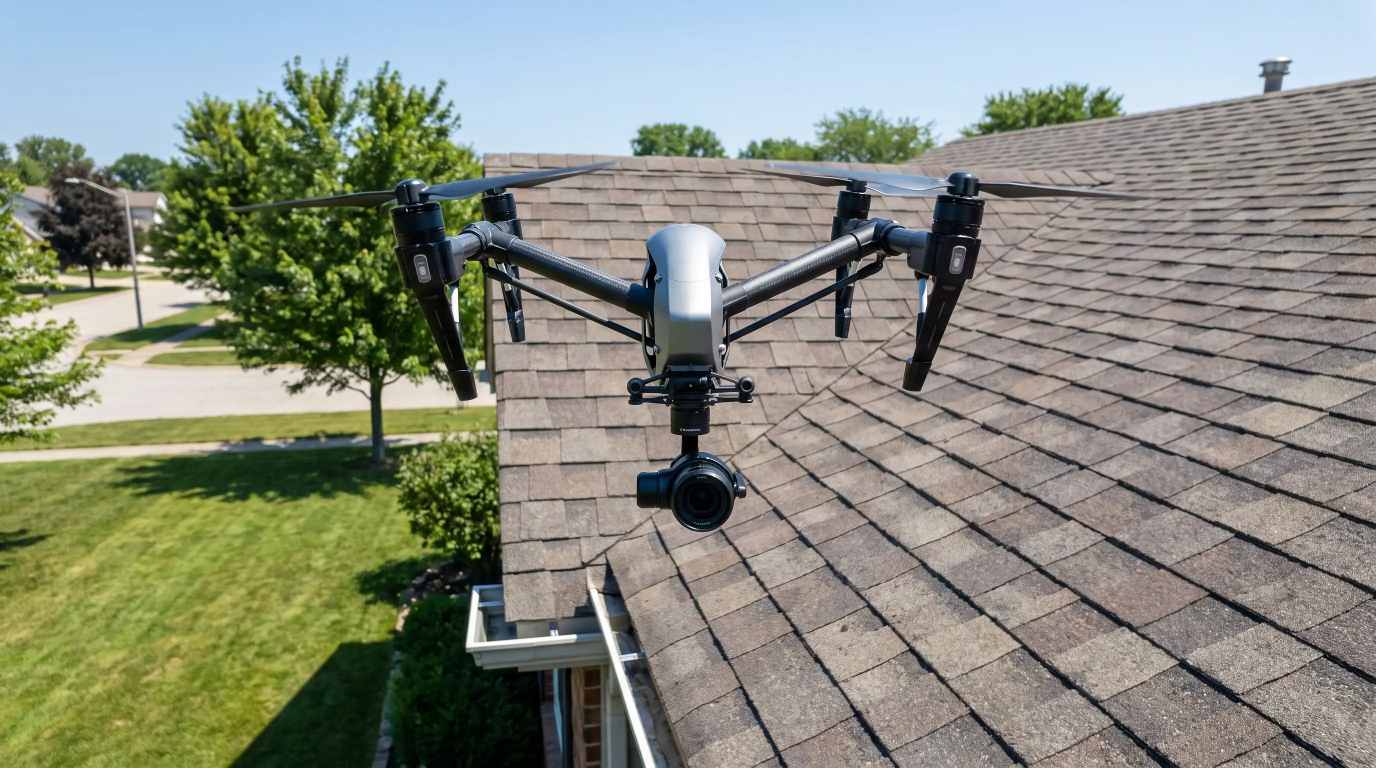 Aerial roof view
